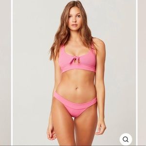 L*Space Pink Tara Ribbed Bikini Top & Bottom